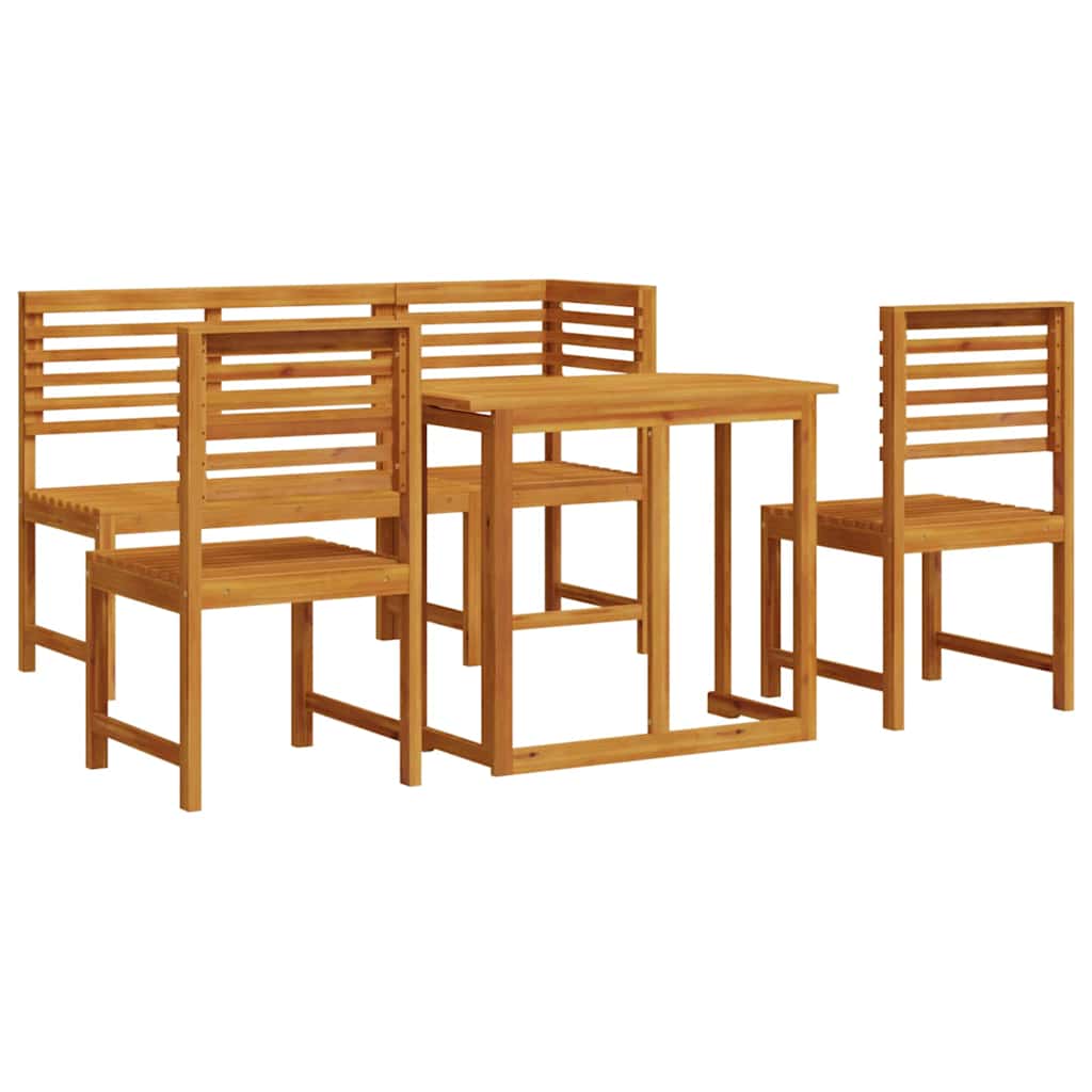 5-teiliges Garten-Esszimmer-Set – Aus solidem Akazienholz